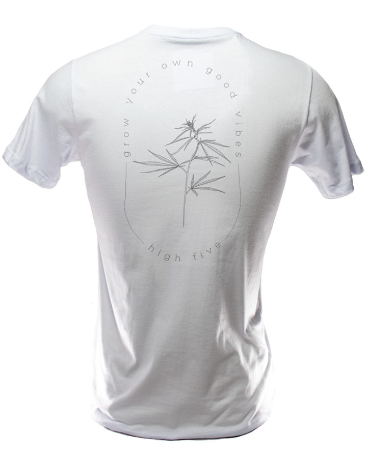 High Five - Camiseta - Grow your own good vibes - branca - masculina - costas