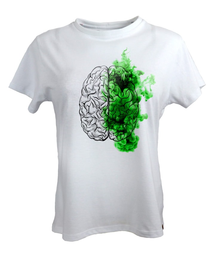 #hv1047f - Camiseta High Five Cérebro Fumaça