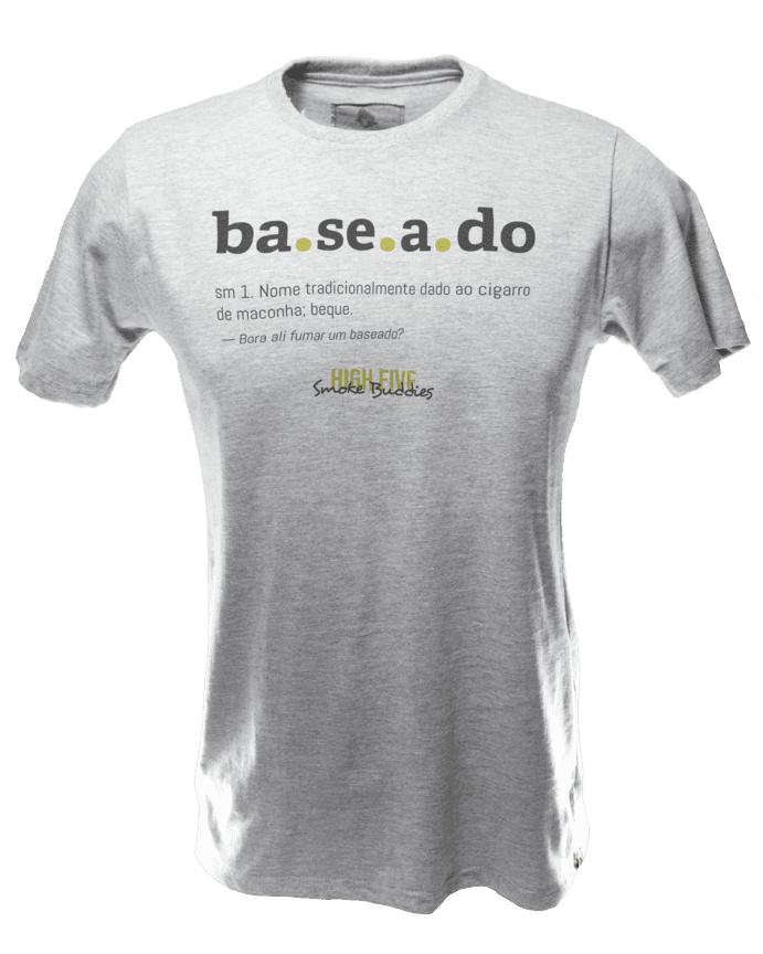 Camiseta Dicionário BASEADO - Cinza - Frente