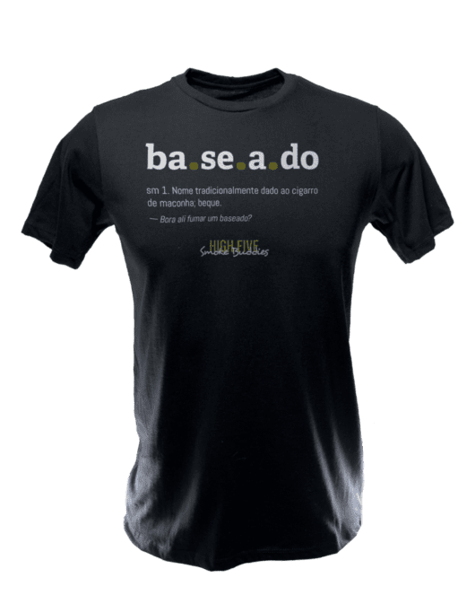 Camiseta Dicionário BASEADO - Preta - Frente