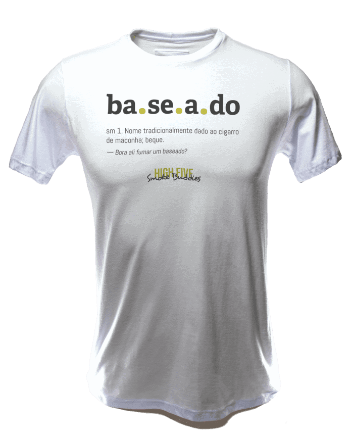 Camiseta Dicionário BASEADO - Branca - Frente