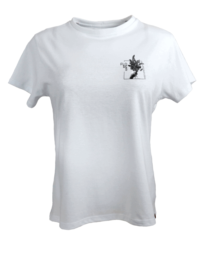 Camiseta Flores - Branca - Feminina