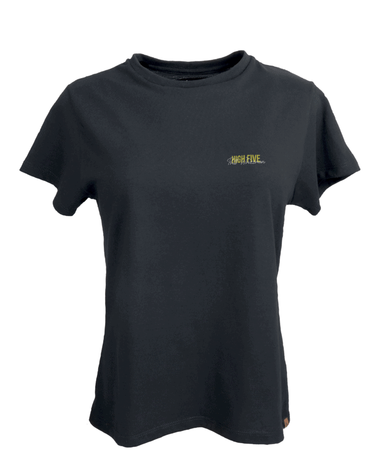 Camiseta Folha Granulada - Preta - Feminina - Frente