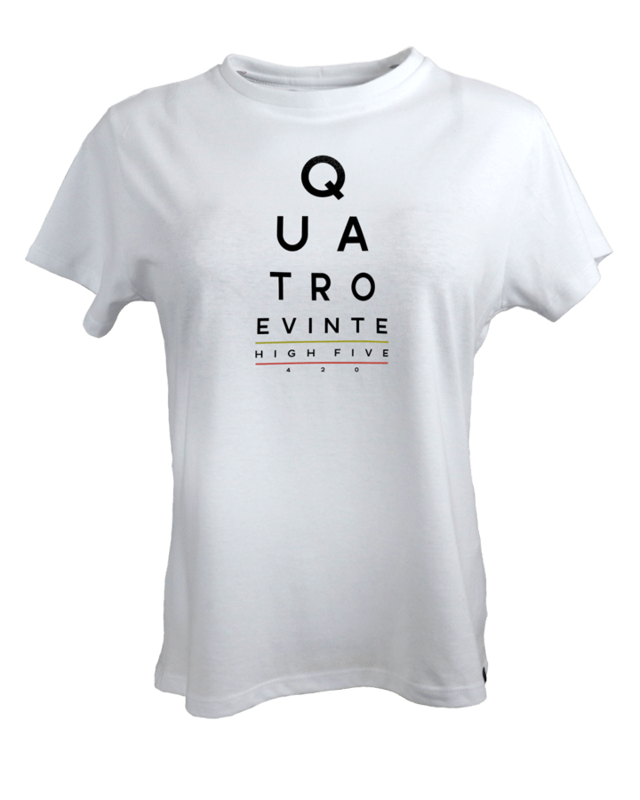 Camiseta 420 Exame de vista - Feminina - Branca - Frente