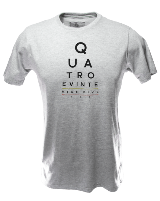 Camiseta 420 Exame de vista - Cinza - Frente