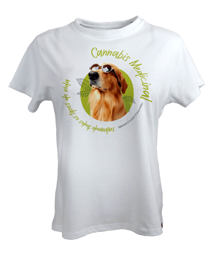 Camiseta Salvando todos os tipos de vidas "Cachorro" - Branca - Feminina