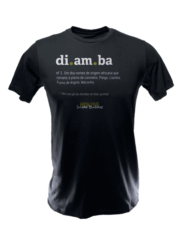 Camiseta Dicionário DIAMBA - Preta - Frente
