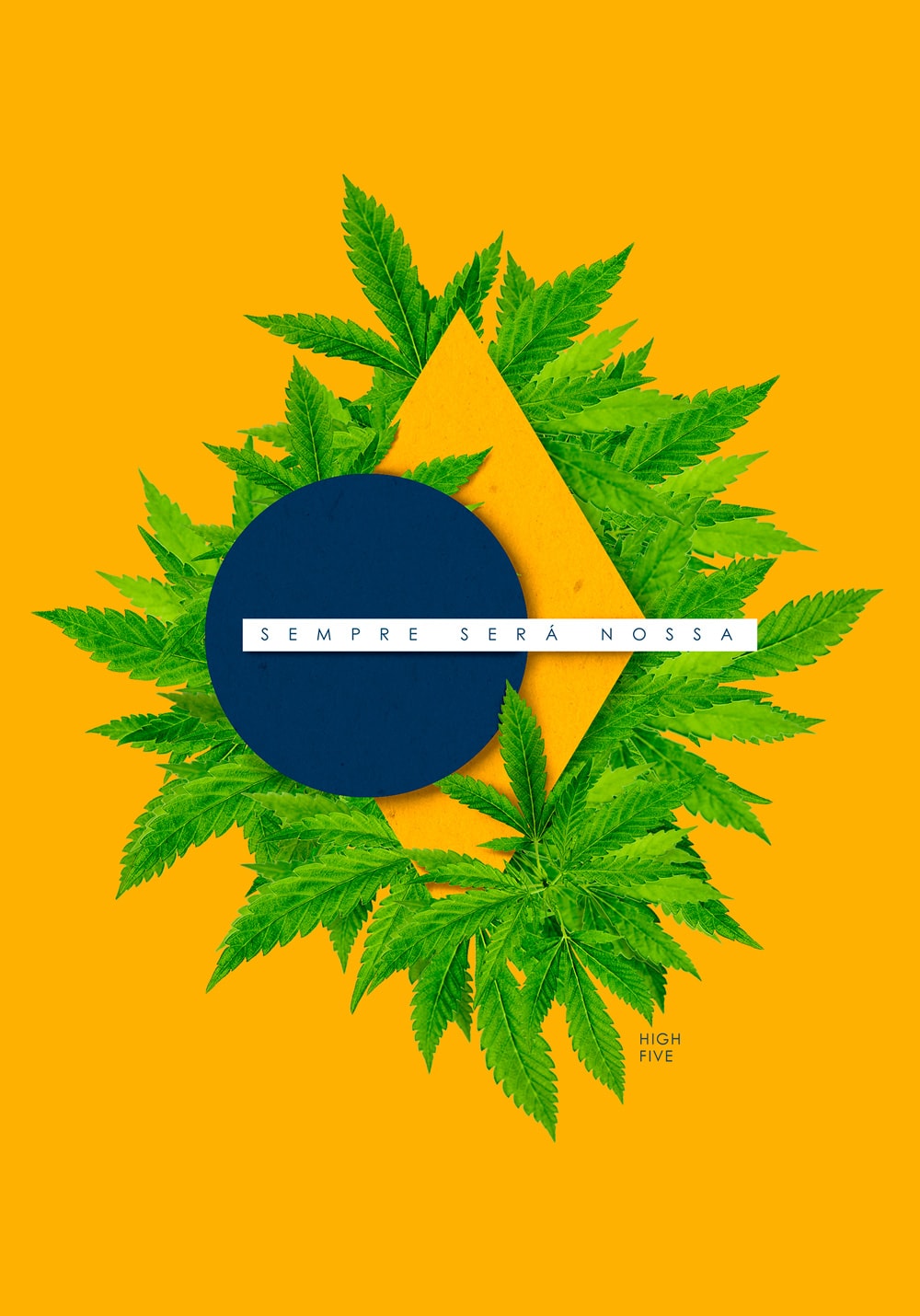 Pôster Maconha – Bandeira do Brasil – Versão 1